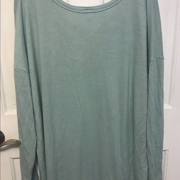 Mint Green Long Sleeve Blouse - Picture 3 of 3